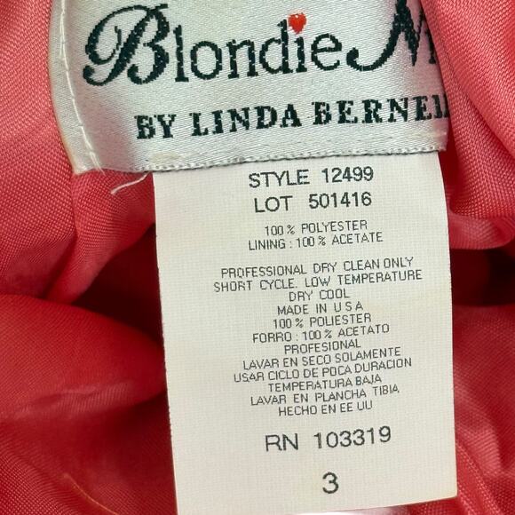 Blondie Nites 90s Y2K Organza Halter V-Neck Formal Prom Corset Back Dress 3 XS S - Picture 15 of 15